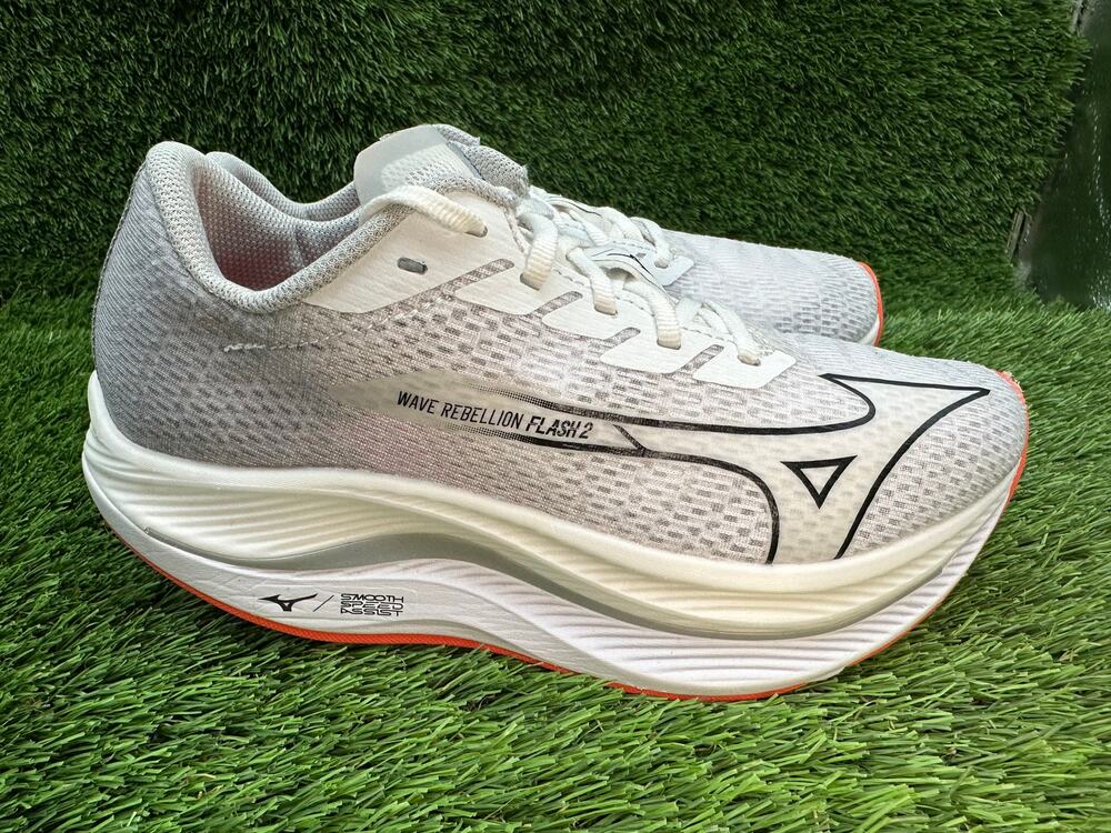 Mizuno Wave Rebellion Flash 2 J1GC243501 Athletic Sneaker Men's 6.5 White Mesh